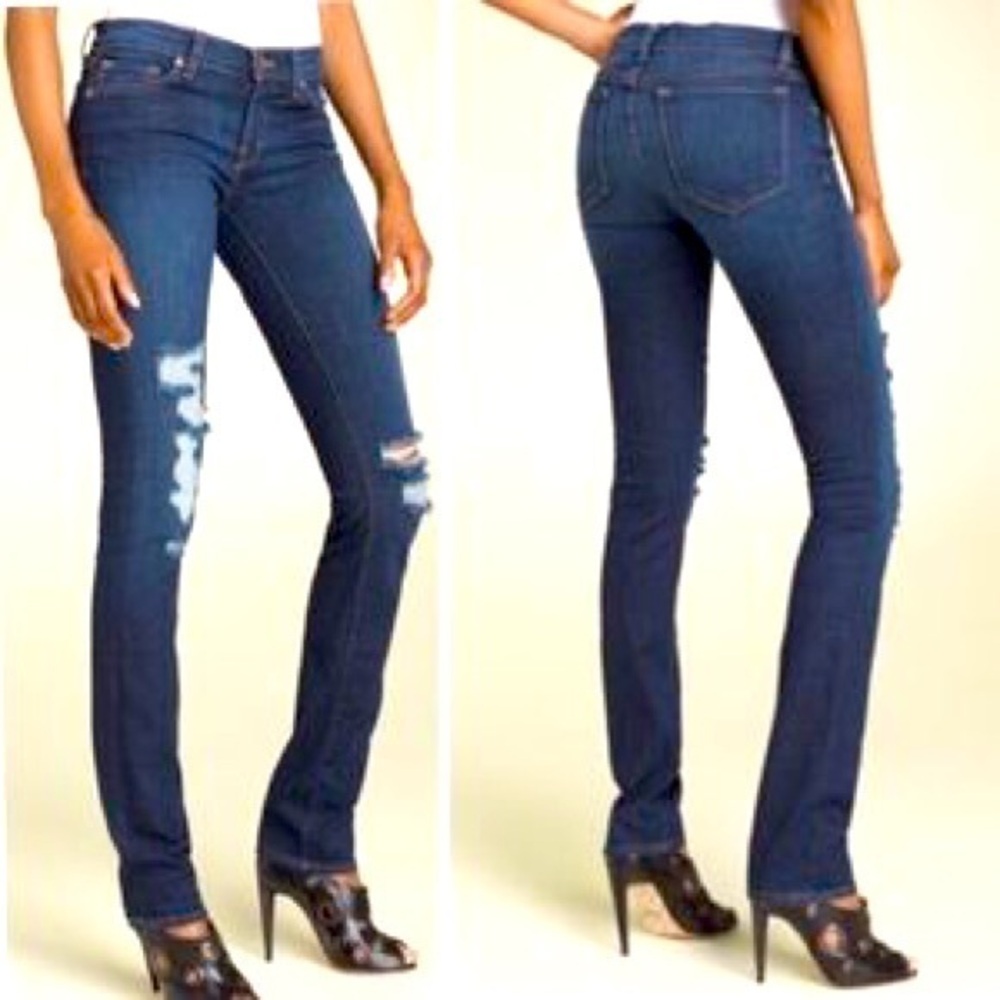 J Brand Jeans Pencil Leg Distressed Jeans